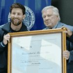 Lionel Messi was honored with an honorary doctorate on the eve of his final match