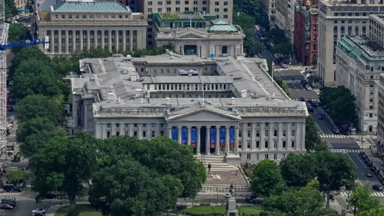 The United States records a record budget deficit of nearly two trillion dollars after five years of decline