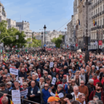 Huge crowds sweep Madrid with 25,000 participants to demand the protection of pensions