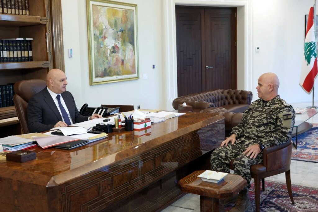 Aoun discusses state security files with Lowndes during an upcoming foreign tour