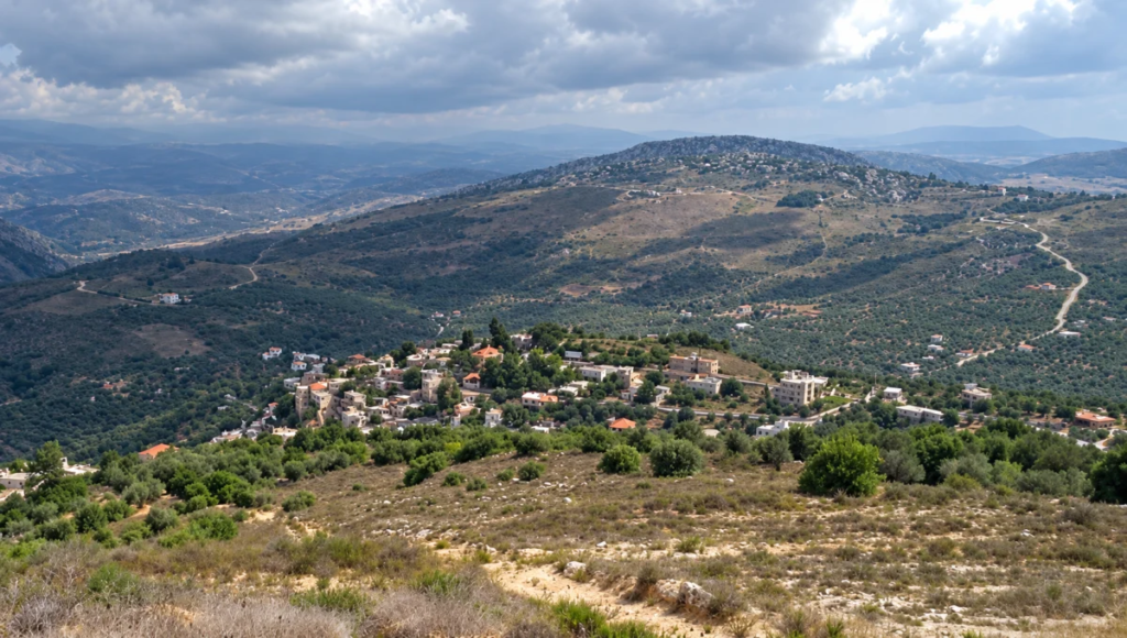 The municipality of Deir Mimas warns its residents against approaching these dangerously dyed lands